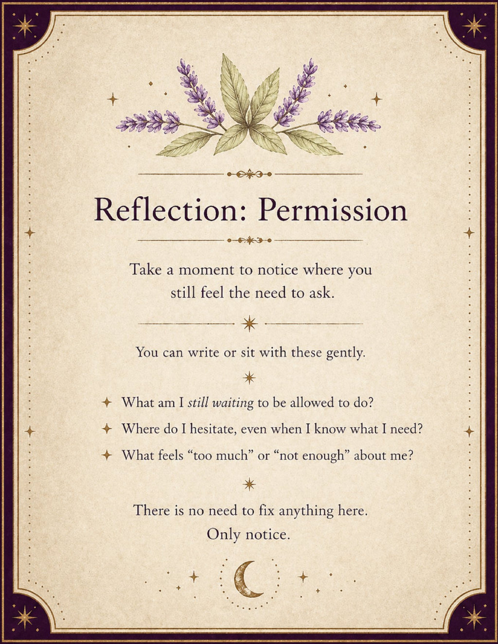 Permission Slips From the Hearth | Printable Self-Care Practice