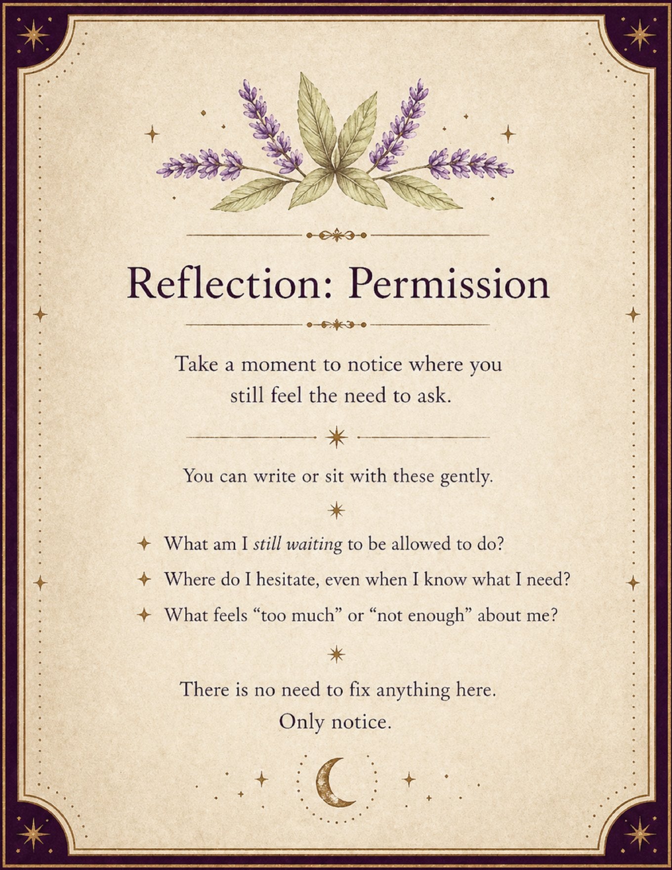 Permission Slips From the Hearth | Printable Self-Care Practice