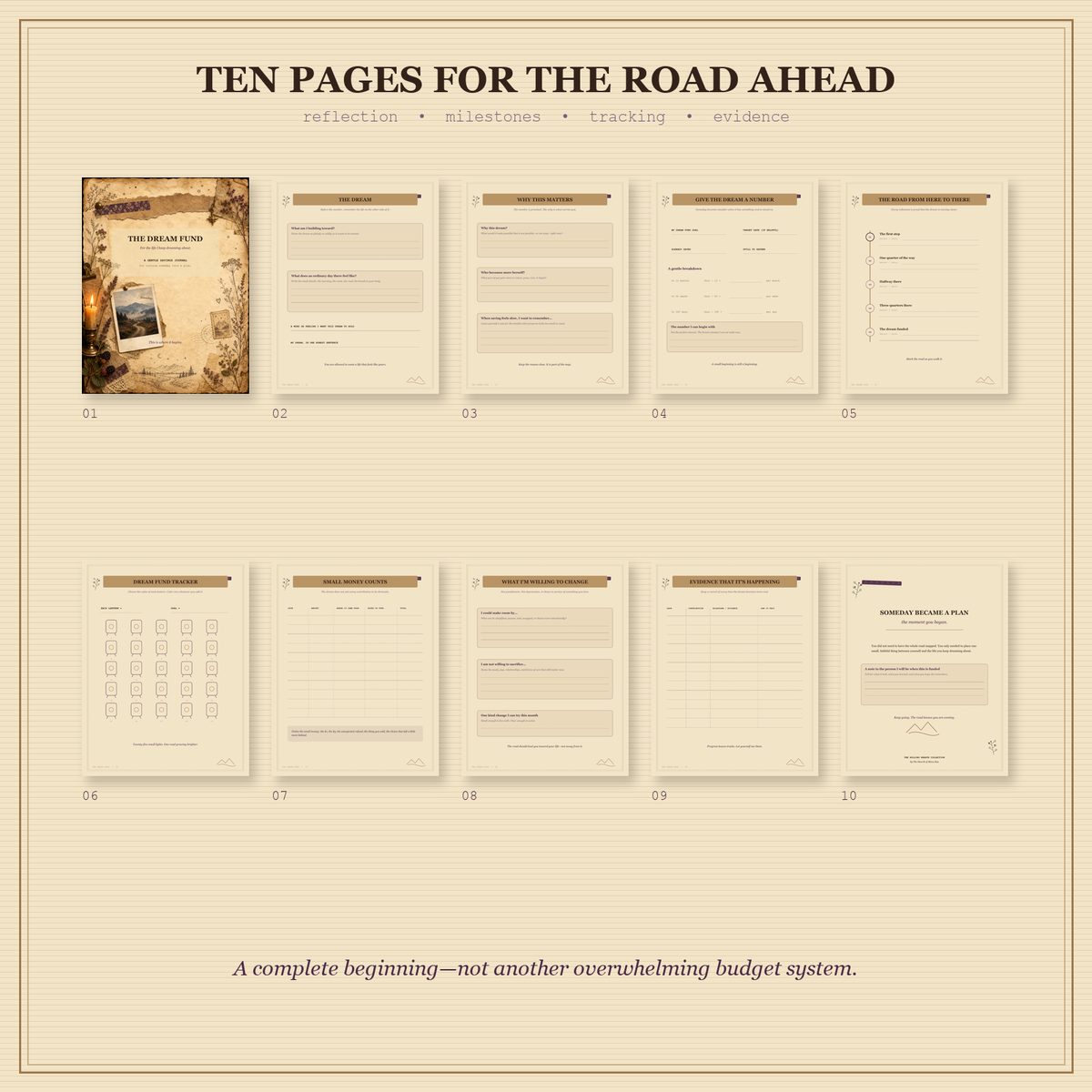 The Dream Fund | Printable Savings Journal & Goal Tracker