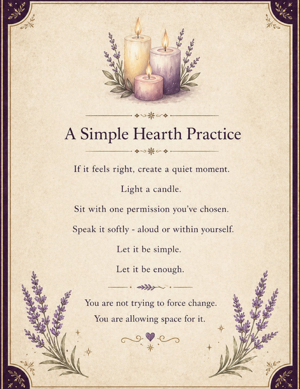 Permission Slips From the Hearth | Printable Self-Care Practice
