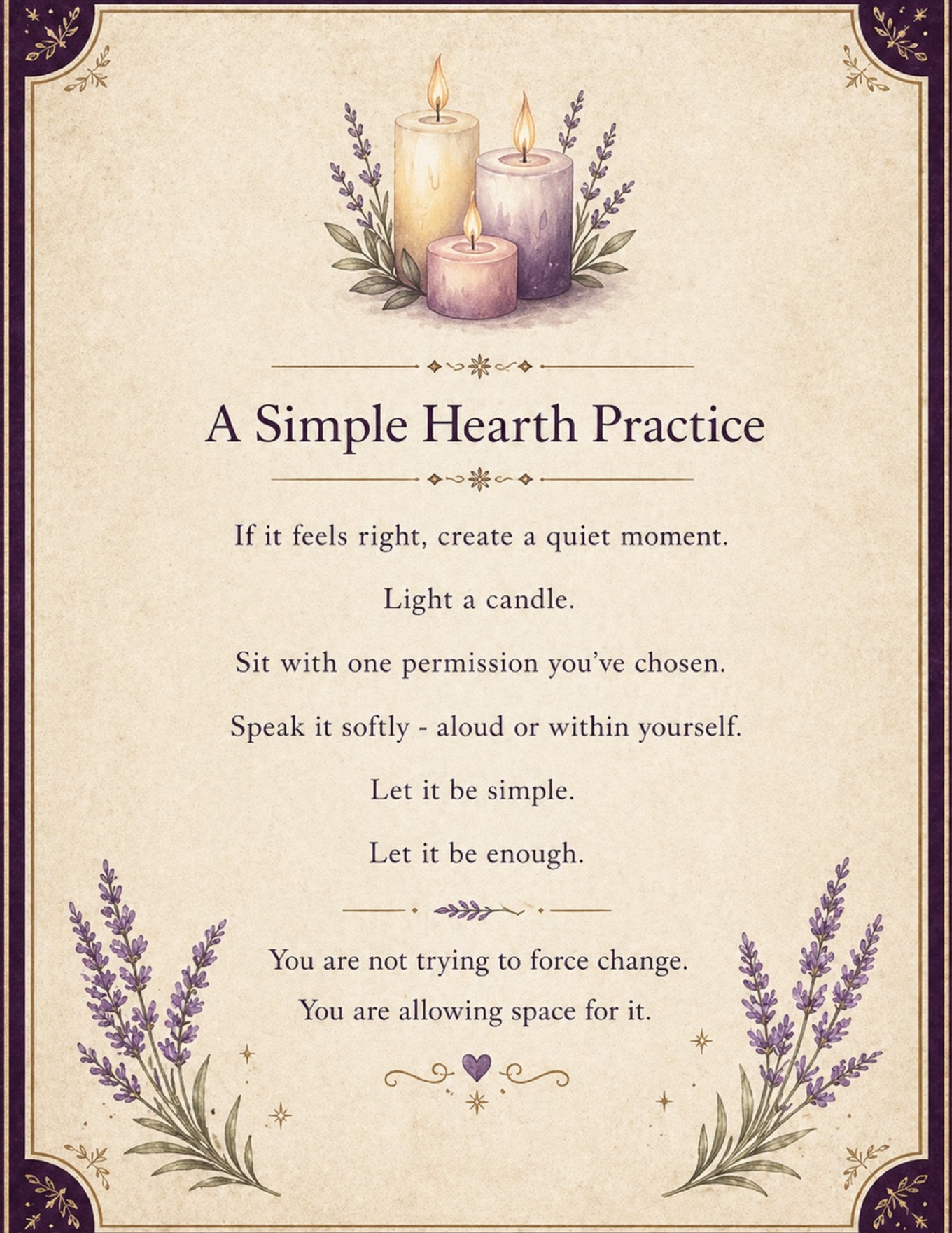 Permission Slips From the Hearth | Printable Self-Care Practice