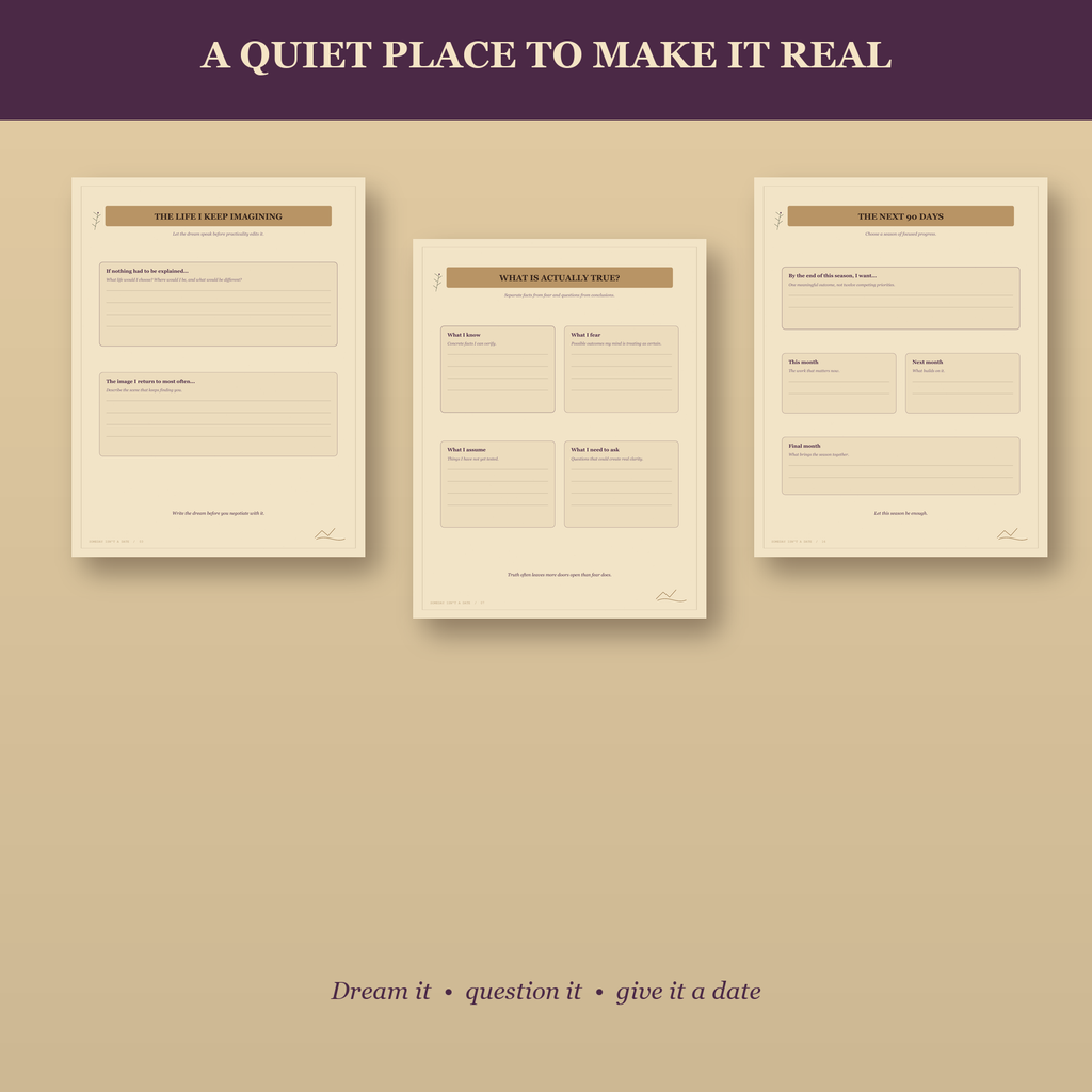 Someday Isn't a Date | Printable Dream Planning Workbook