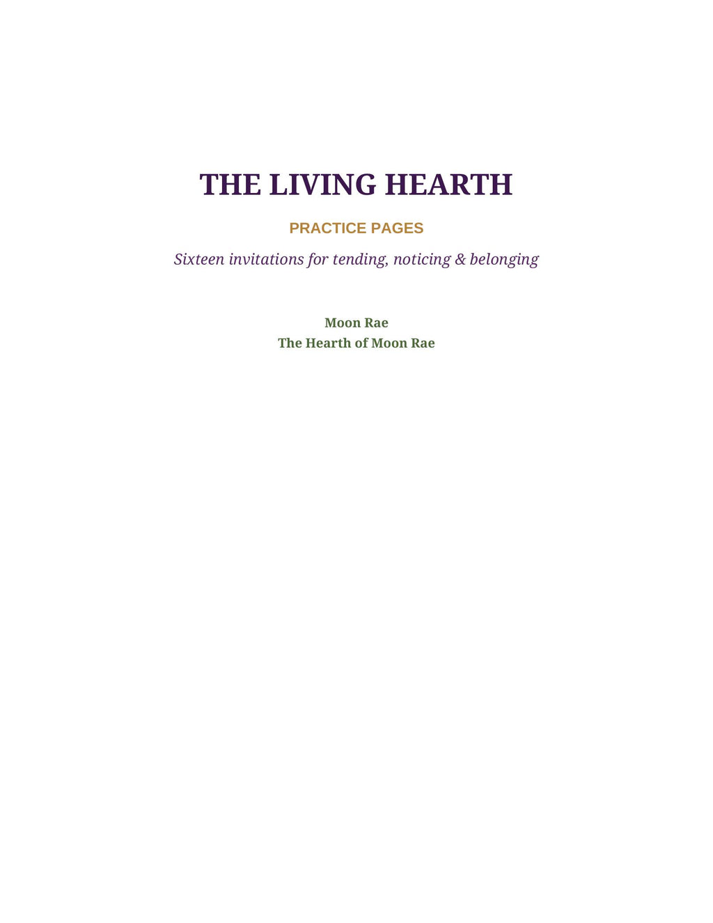 The Living Hearth | Home Spirit, Sacred Tending & Belonging