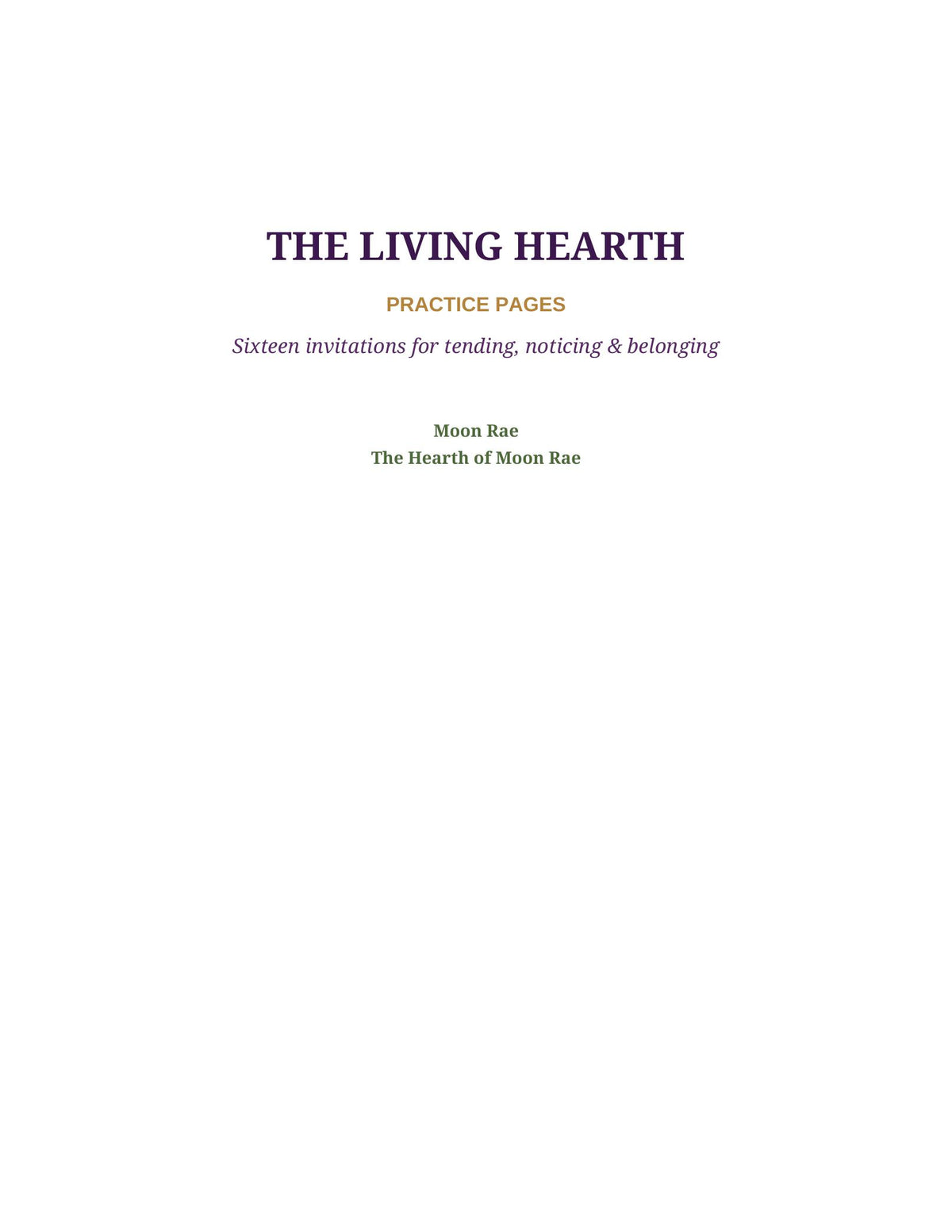 The Living Hearth | Home Spirit, Sacred Tending & Belonging