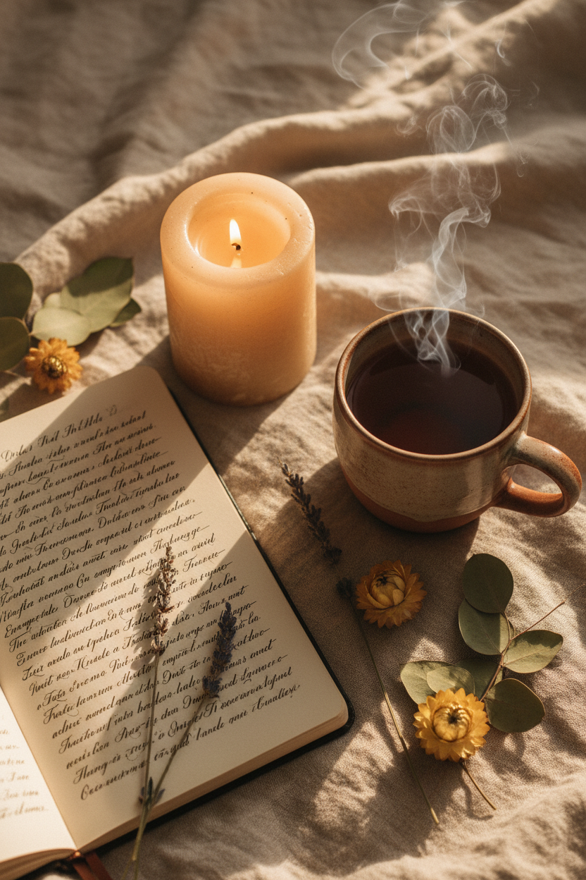 Cozy Candlelit Journal