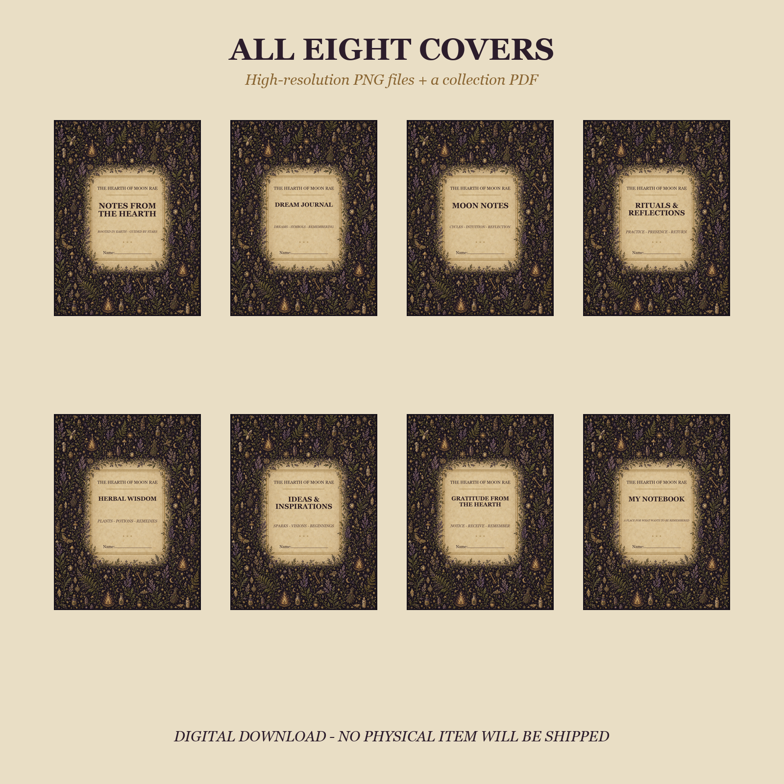 Everyday Hearth Digital Notebook Covers | 8 Goodnotes & Notability Covers