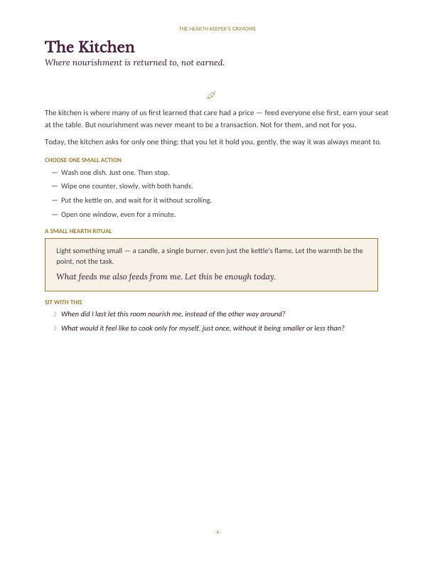 The Hearth Keeper's Grimoire | Gentle Home Ritual Guide